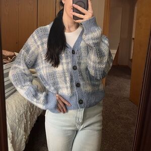 Cupcakes & Cashmere Plaid Cardigan Sweater